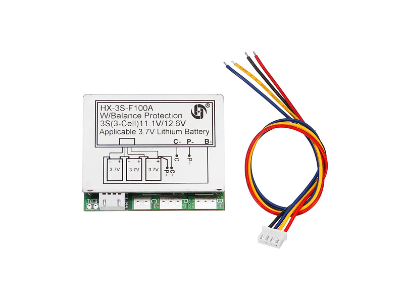 3S 100A 11.1v Li-ion BMS PCM Protection Board - Image 3